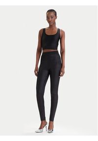 Versace Jeans Couture Legginsy 80HAC101 J0064 Czarny Slim Fit. Kolor: czarny. Materiał: syntetyk #2