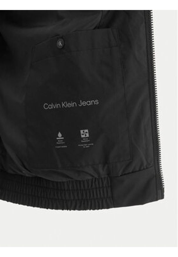 Calvin Klein Jeans Kurtka przejściowa Harrington LV04RF520G Czarny Regular Fit. Kolor: czarny. Materiał: syntetyk