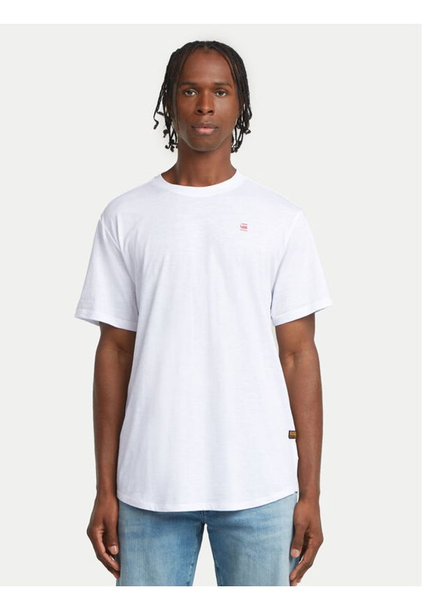 G-Star RAW - G-Star Raw T-Shirt Lash Back D26043-C372 Biały Relaxed Fit. Kolor: biały. Materiał: bawełna