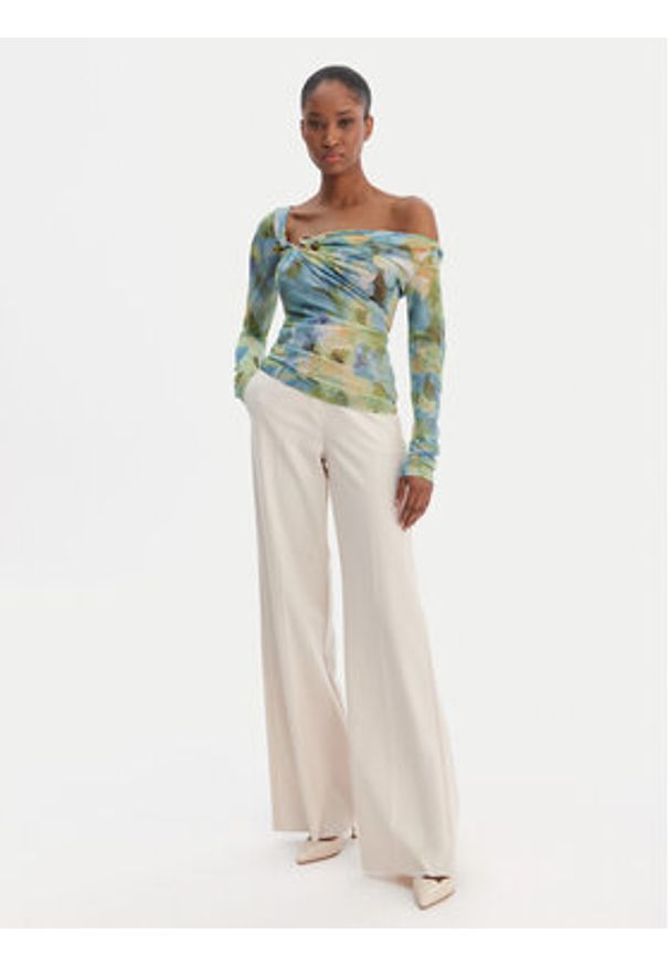 BARDOT - Bardot Bluzka Marisol 60306TB Zielony Slim Fit. Kolor: zielony. Materiał: syntetyk