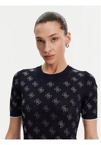 Guess Sweter W5GR20 Z3D60 Granatowy Regular Fit. Kolor: niebieski. Materiał: wiskoza #3