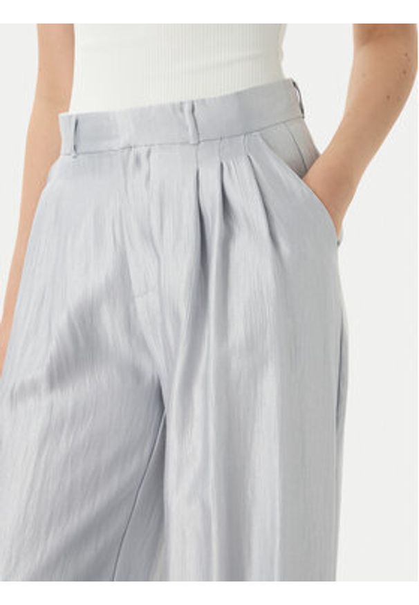 Eleh Spodnie materiałowe SS260403 Błękitny Relaxed Fit. Kolor: niebieski. Materiał: syntetyk