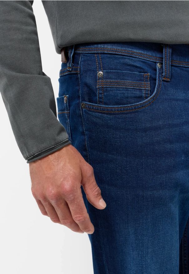 Męskie Spodnie Jeansowe Mustang Style Washington Straight Denim Blue 1015885 5000 802