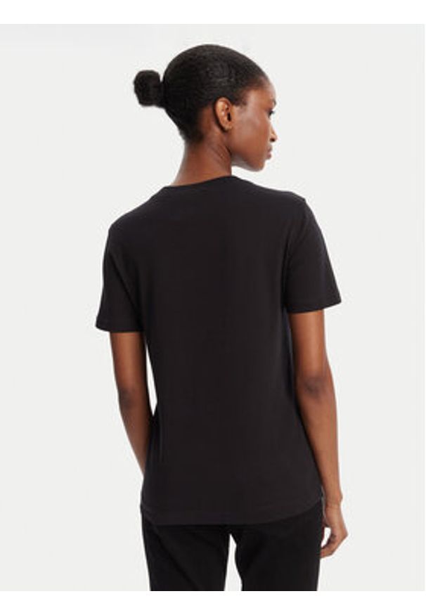 Versace Jeans Couture T-Shirt 79HAHE06 CJ00E Czarny Regular Fit. Kolor: czarny. Materiał: bawełna