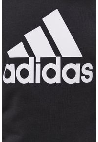 Adidas - adidas Bluza męska kolor czarny z nadrukiem. Okazja: na co dzień. Kolor: czarny. Wzór: nadruk. Styl: casual #3