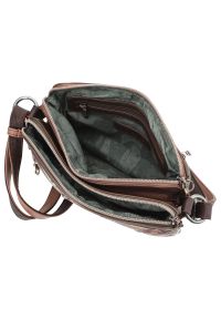 Brązowa Torebka Anekke Stylowa Listonoszka Damska. Kolor: brązowy. Materiał: skórzane. Styl: elegancki. Rodzaj torebki: na ramię #3