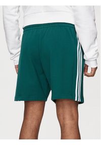 Adidas - adidas Szorty sportowe Essentials French Terry 3-Stripes IS1342 Zielony Regular Fit. Kolor: zielony. Materiał: bawełna. Styl: sportowy