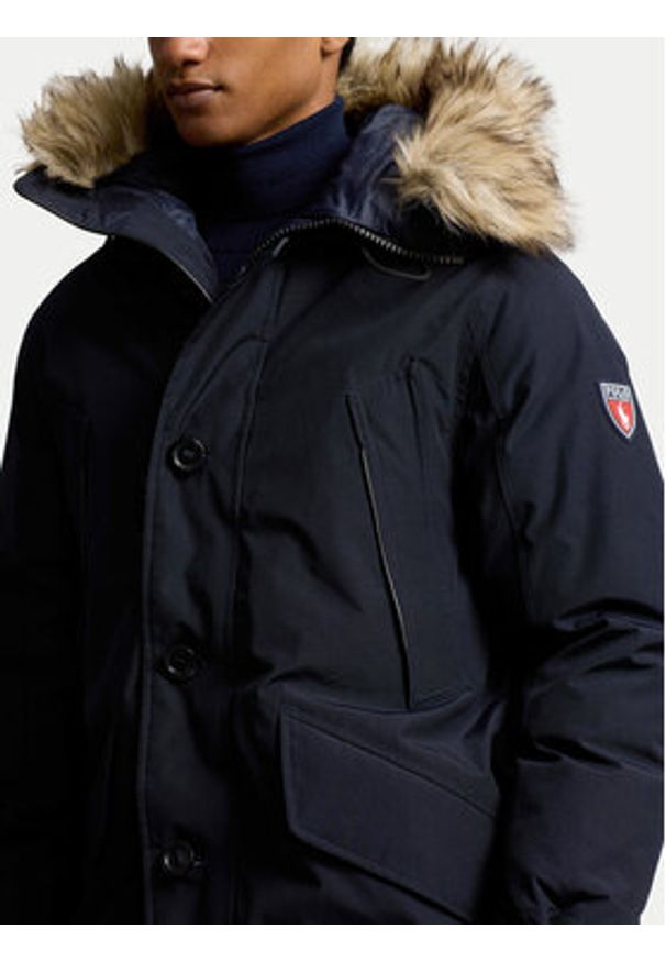 Polo Ralph Lauren Kurtka puchowa 710940235002 Granatowy Regular Fit. Typ kołnierza: polo. Kolor: niebieski. Materiał: syntetyk