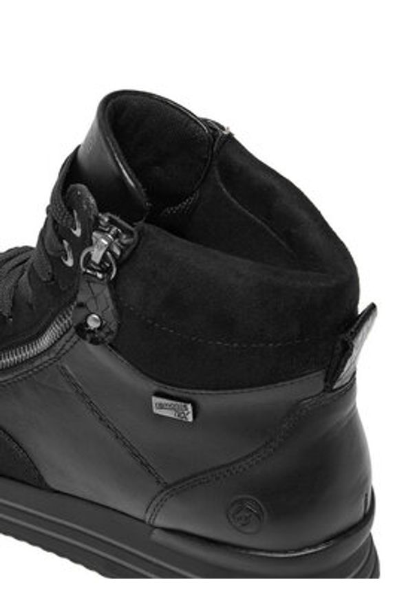 Remonte Sneakersy D1371-00 Czarny. Kolor: czarny. Materiał: skóra