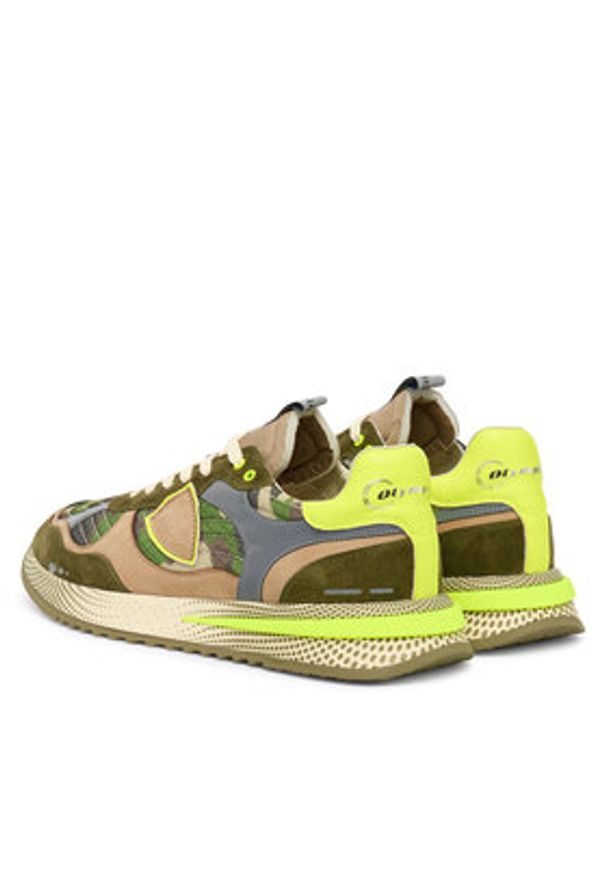 Philippe Model Sneakersy A012050 OYLU CR01 Khaki. Kolor: brązowy. Materiał: zamsz, skóra