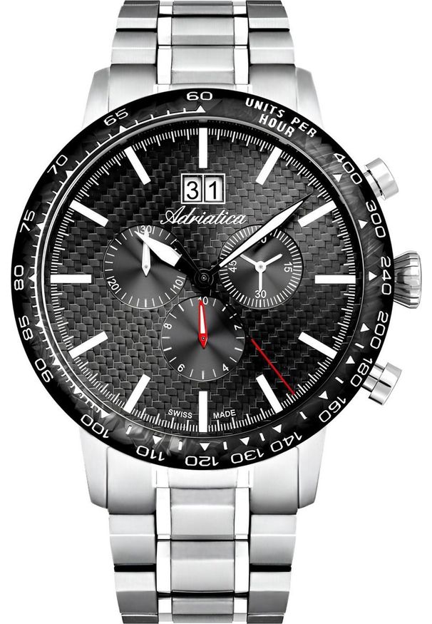 Zegarek Adriatica Zegarek męski Adriatica A8383.4116CH szary. Kolor: szary