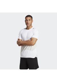Adidas - Koszulka Designed 4 Training HEAT.RDY HIIT Training. Kolor: biały. Materiał: materiał, dzianina. Sport: fitness