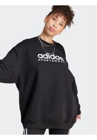 Adidas - adidas Bluza ALL SZN Fleece Graphic HZ5740 Czarny Loose Fit. Kolor: czarny. Materiał: bawełna