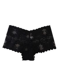 Intica - Szorty z koronki z elastycznym pasem na co dzień i specjalne okazje Kaye. Kolor: czarny. Materiał: koronka. Wzór: koronka