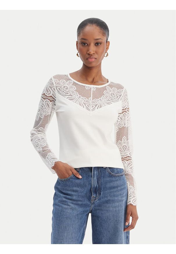Morgan Bluzka 261-TCLARA Biały Regular Fit. Kolor: biały. Materiał: wiskoza, syntetyk