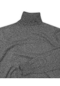 Golf Popielaty, Melanżowy, Elegancki, Klasyczny, Męski -Brave Soul- 100% BAWEŁNA. Typ kołnierza: golf. Kolor: szary. Materiał: bawełna. Wzór: melanż. Sezon: zima, jesień. Styl: klasyczny, elegancki #2