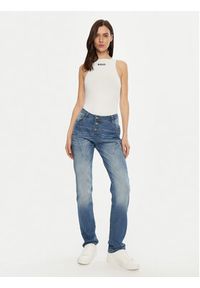 Please Jeansy P0VVBQ2W6E Niebieski Cropped Fit. Kolor: niebieski #6