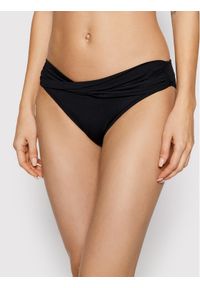 Seafolly Dół od bikini Twist Band 44320-942 Czarny. Kolor: czarny. Materiał: syntetyk