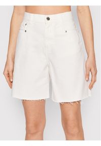 TwinSet - TWINSET Szorty jeansowe 221TT2390 Biały Regular Fit. Kolor: biały. Materiał: jeans, bawełna