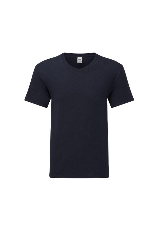 FRUIT OF THE LOOM - T-shirt Męski W Serek Iconic 150. Typ kołnierza: dekolt w serek. Kolor: zielony, niebieski, wielokolorowy