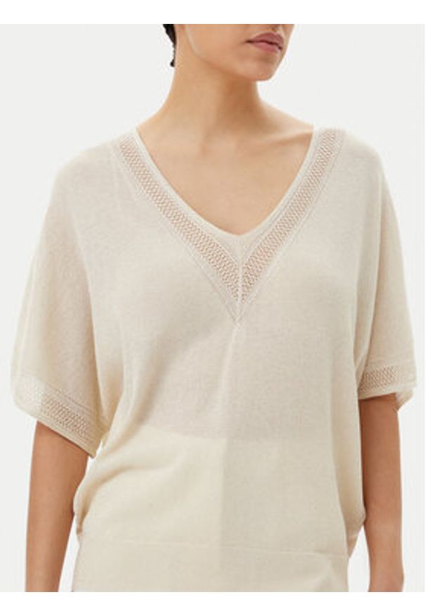 Morgan Bluzka 241-MCHRIS Beżowy Relaxed Fit. Kolor: beżowy. Materiał: wiskoza