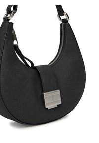 Tommy Jeans Torebka Tjw Crush Shoulder Bag AW0AW17539 Czarny. Kolor: czarny. Materiał: skórzane