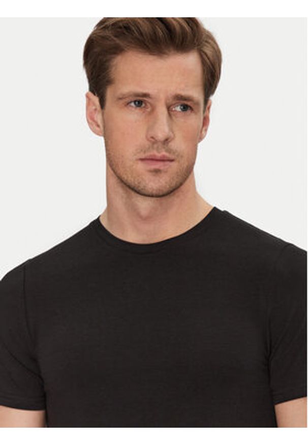 Resteröds Komplet 2 t-shirtów 27040 2 Czarny Slim Fit. Kolor: czarny. Materiał: bawełna