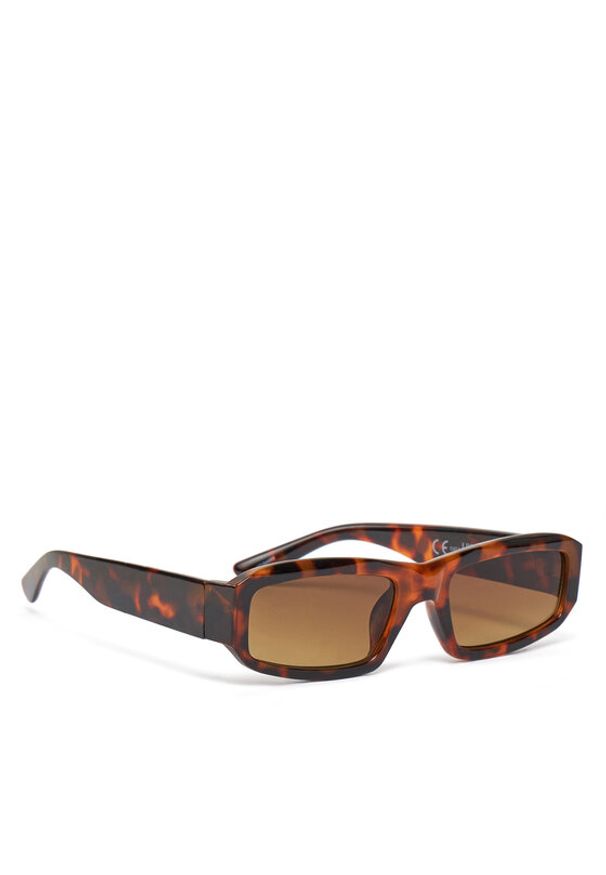 Pieces Okulary przeciwsłoneczne 17154889 Brązowy. Kolor: brązowy. Materiał: syntetyk