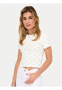 only - ONLY T-Shirt Fenja 15347986 Biały Slim Fit. Kolor: biały. Materiał: bawełna #3
