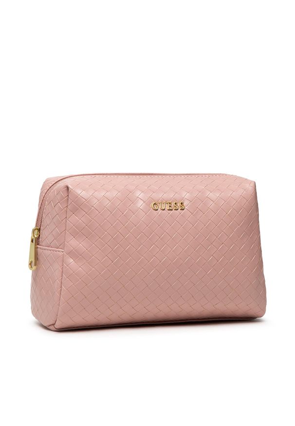 Guess - Kosmetyczka GUESS - Emelyn Accessories PWEMEL P1315 ROS. Kolor: różowy. Materiał: skóra