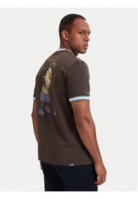 EA7 Emporio Armani T-Shirt 7M002131 AF12957 U6027 Brązowy ciemny Regular Fit. Kolor: brązowy. Materiał: bawełna #2