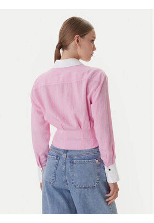 Morgan Koszula 261-CLICK.F Różowy Slim Fit. Kolor: różowy. Materiał: wiskoza