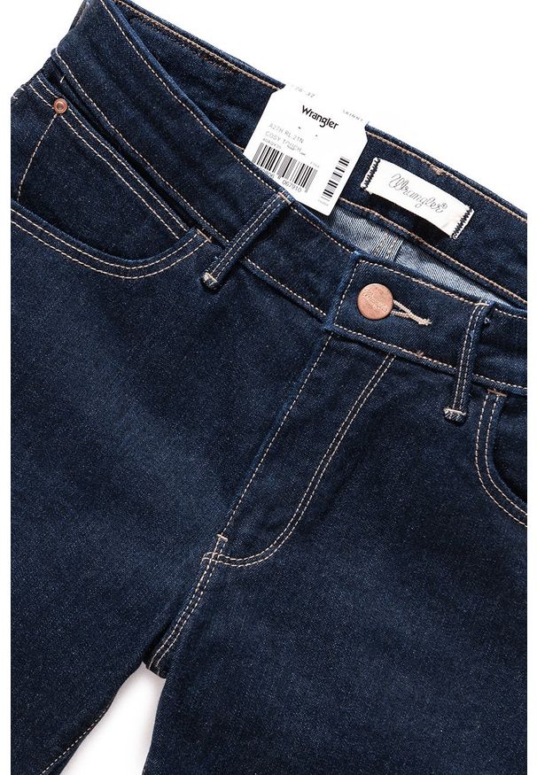 Wrangler - WRANGLER HIGH SKINNY COSY TOUCH W27HRL21N 112128115. Stan: podwyższony. Wzór: jednolity