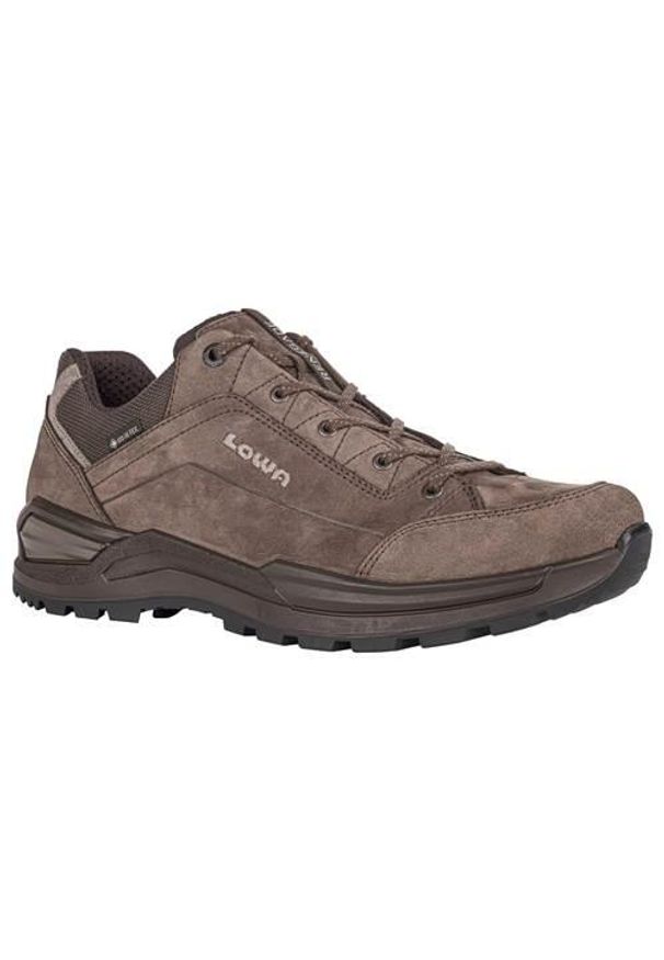 Buty trekkingowe męskie Lowa Renegade Evo Low Gtx. Zapięcie: sznurówki. Kolor: brązowy. Materiał: skóra, tkanina. Szerokość cholewki: normalna