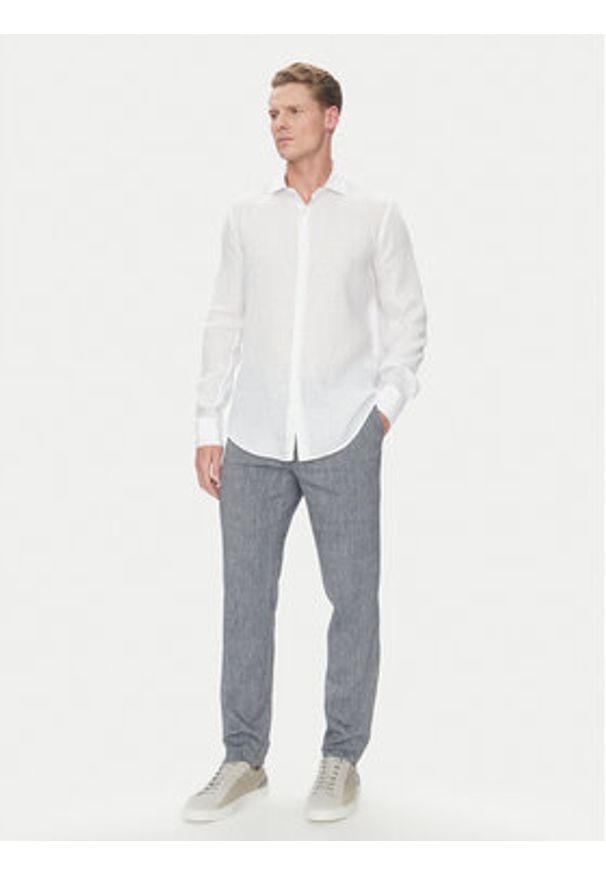 PAUL & SHARK - Paul&Shark Koszula 25413180CF Biały Regular Fit. Kolor: biały. Materiał: len