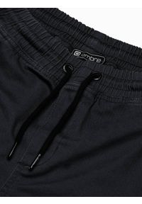 Ombre Clothing - Spodnie męskie joggery P885 - czarne - XXL. Kolor: czarny. Materiał: bawełna, elastan. Styl: klasyczny #4
