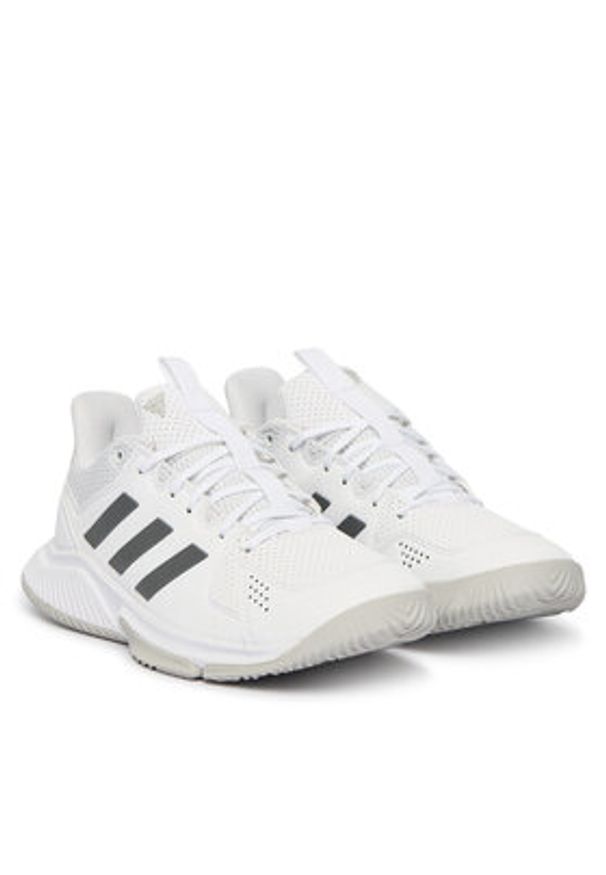 Adidas - adidas Buty halowe Court Flight KJ3682 Biały. Kolor: biały. Materiał: skóra