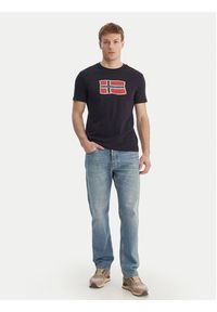 Napapijri T-Shirt S-Mahsa NP0A4FZB Granatowy Regular Fit. Kolor: niebieski. Materiał: bawełna #4