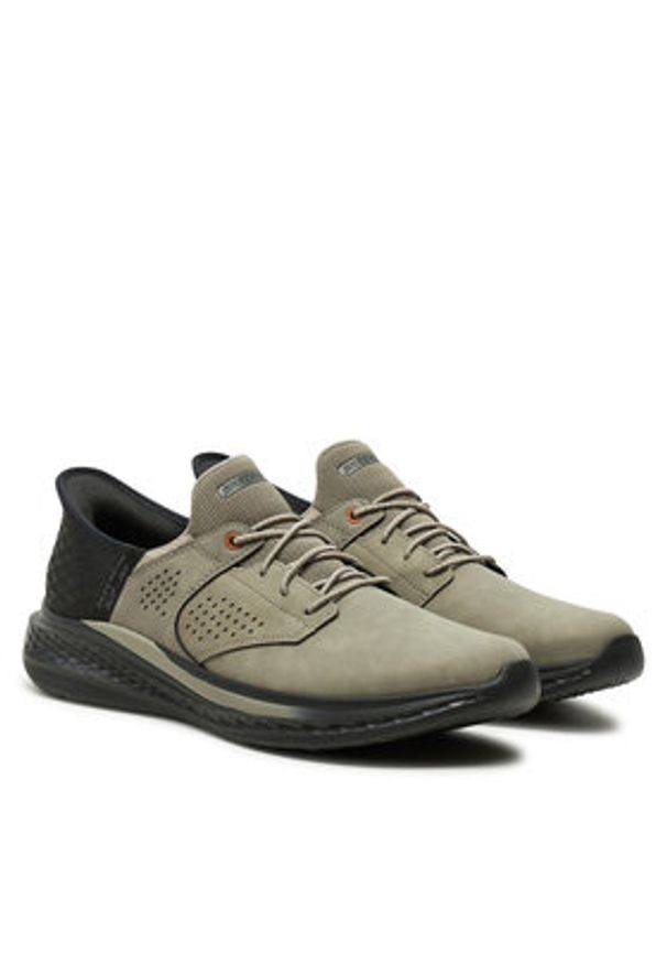 skechers - Skechers Sneakersy 210890/CMNT Szary. Kolor: szary. Materiał: skóra