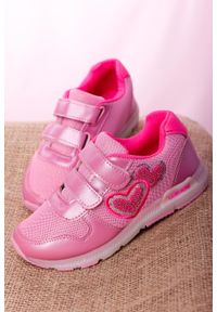Casu - różowe buty sportowe na rzepy casu x506b. Zapięcie: rzepy. Kolor: różowy #1