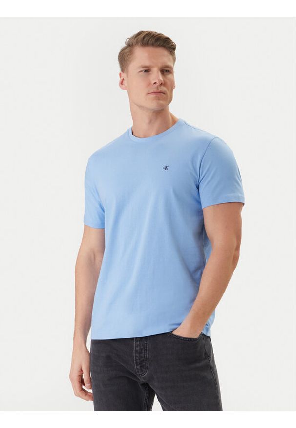 Calvin Klein Jeans T-Shirt LV04RD254G Niebieski Regular Fit. Kolor: niebieski. Materiał: bawełna
