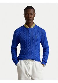 Polo Ralph Lauren Sweter 710775885546 Niebieski Regular Fit. Typ kołnierza: polo. Kolor: niebieski. Materiał: bawełna #1