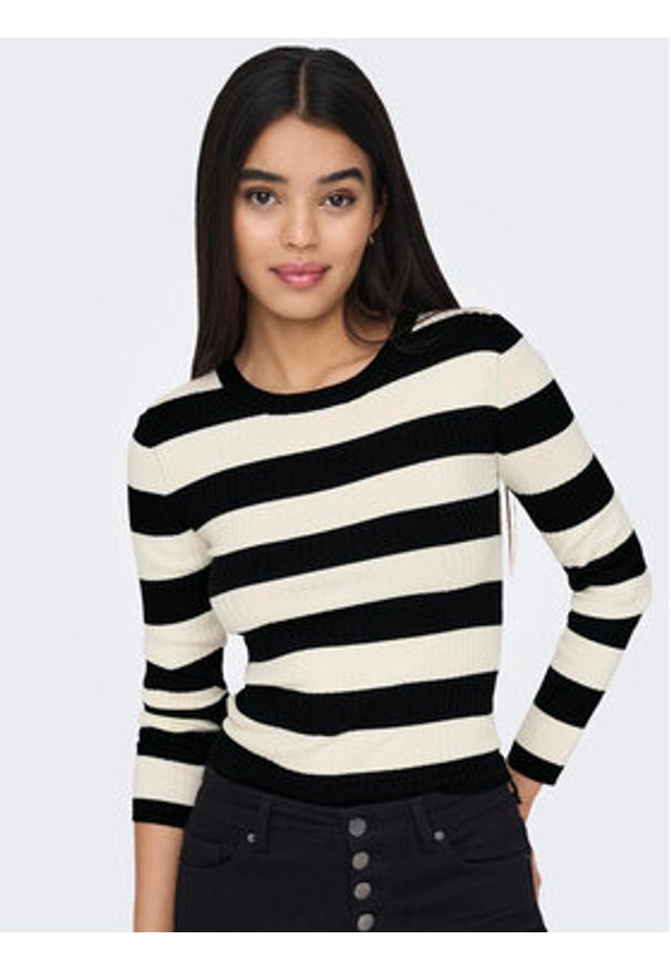 JDY Sweter 15277223 Beżowy Regular Fit. Kolor: beżowy. Materiał: wiskoza