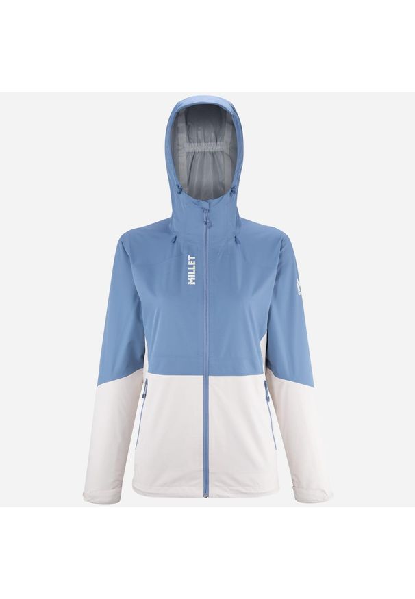 Kurtka turystyczna damska Millet Fitz Roy Jkt W wodoodporna regular fit. Kolor: niebieski, wielokolorowy, biały. Materiał: hardshell. Sezon: zima. Sport: narciarstwo