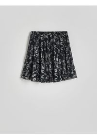 Reserved - Spódnica mini w kwiaty - wielobarwny. Materiał: tkanina. Wzór: kwiaty #1