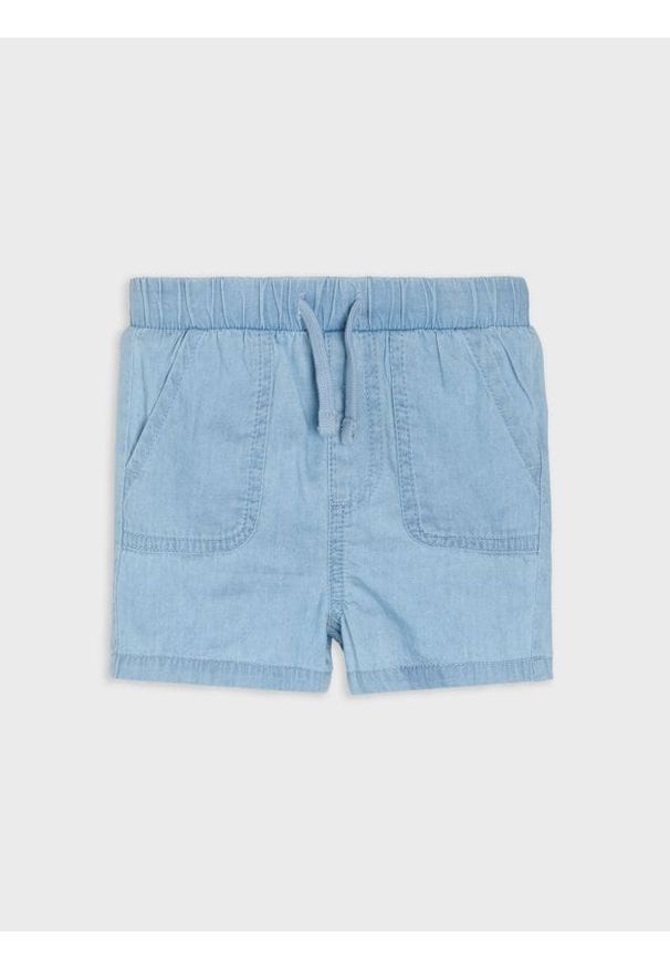 Sinsay - Jeansowe szorty - niebieski. Kolor: niebieski. Materiał: jeans