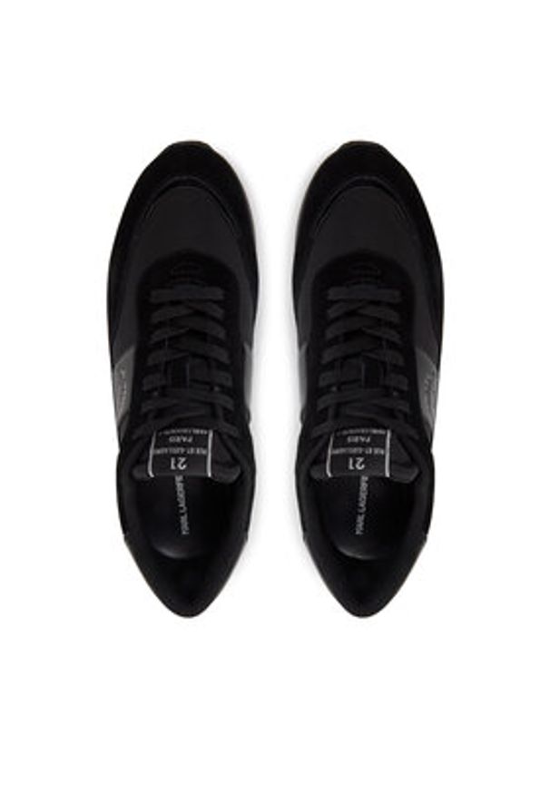 Karl Lagerfeld - KARL LAGERFELD Sneakersy Serger KL53637 Czarny. Kolor: czarny. Materiał: nubuk, skóra
