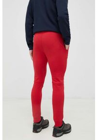 Helly Hansen spodnie dresowe kolor czerwony gładkie. Kolor: czerwony. Materiał: dresówka. Wzór: gładki #2