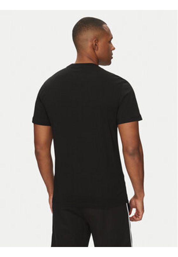 Lacoste T-Shirt TH9842 Czarny Regular Fit. Kolor: czarny. Materiał: bawełna