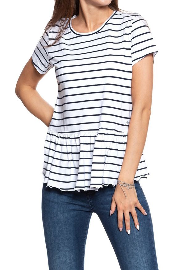 Mustang - MUSTANG T SHIRT DAMSKI Alina C Ruffle 1009444 11722
